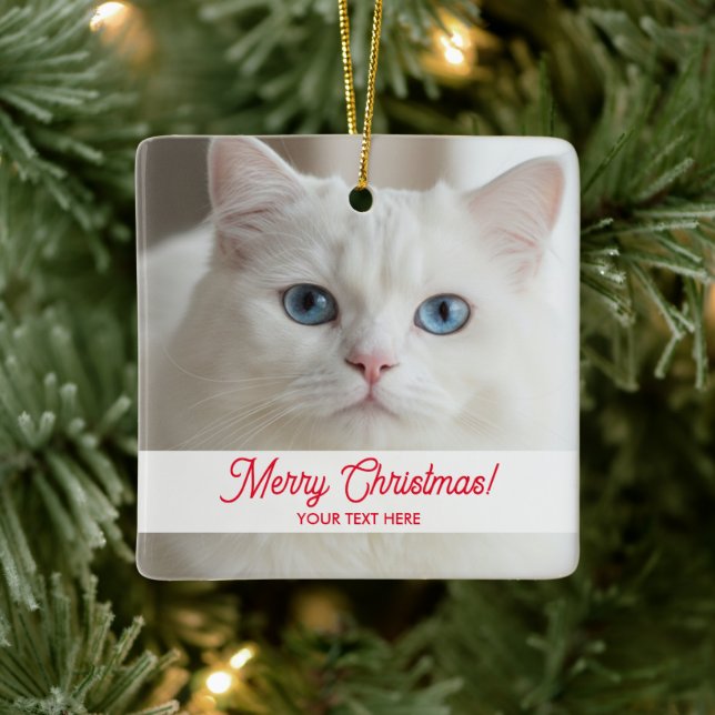 Enfeite personalizado de árvore de Natal com image (Árvore)