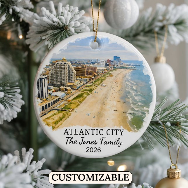 Enfeite Personalizado de Atlantic City, Nova Jerse (Criador carregado)