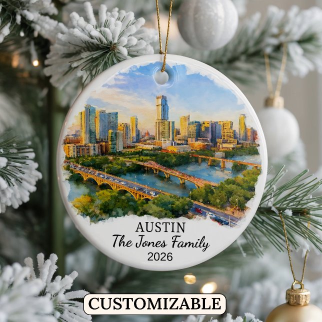 Enfeite Personalizado de Austin, Texas Personaliza (Criador carregado)