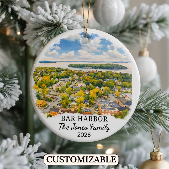 Enfeite Personalizado de Bar Harbor, Maine Persona (Criador carregado)