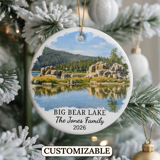 Enfeite Personalizado de Big Bear Lake, Califórnia (Criador carregado)