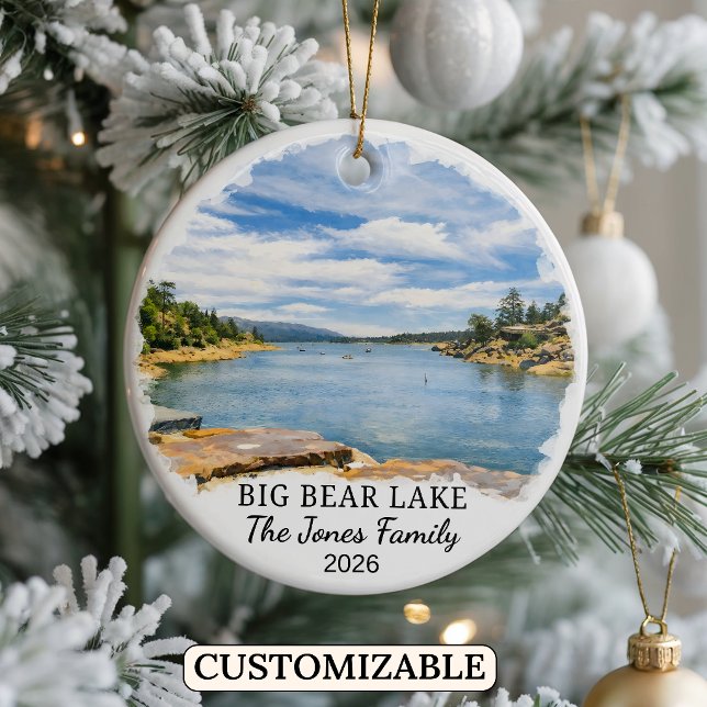 Enfeite Personalizado de Big Bear Lake, Califórnia (Criador carregado)