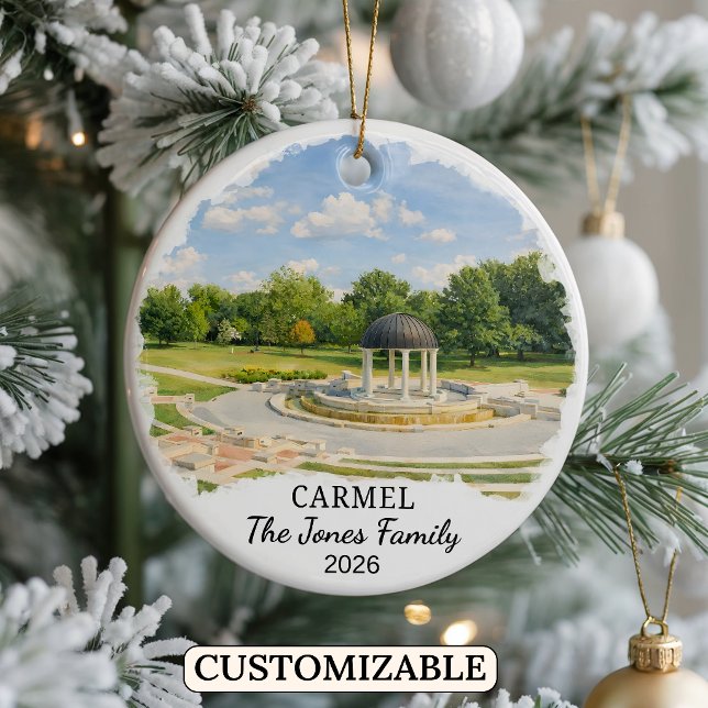 Enfeite Personalizado de Carmel, Estado de Indiana (Criador carregado)