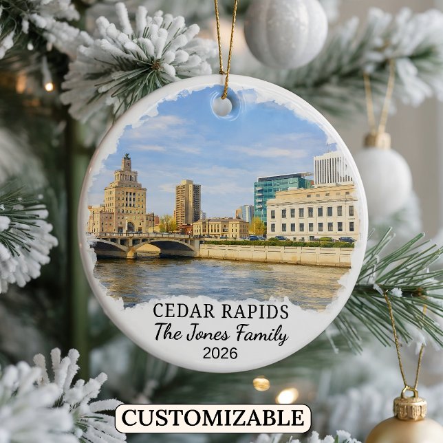 Enfeite Personalizado de Cedar Rapids, Iowa Person (Criador carregado)