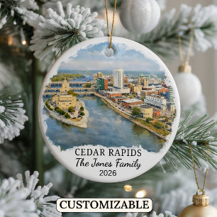 Enfeite Personalizado de Cedar Rapids, Iowa Person