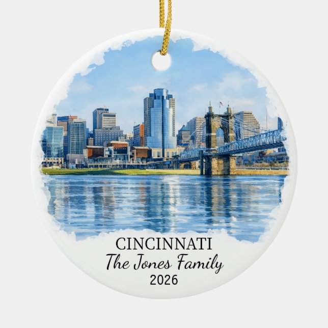 Enfeite Personalizado de Cincinnati, Ohio Personal (Frente)