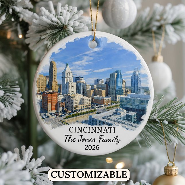 Enfeite Personalizado de Cincinnati, Ohio Personal (Criador carregado)