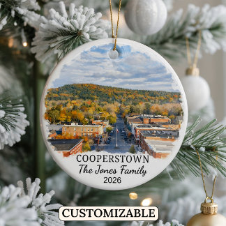Enfeite Personalizado de Cooperstown, Nova York Pe