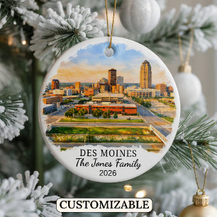 Enfeite Personalizado de Des Moines, Iowa Personal