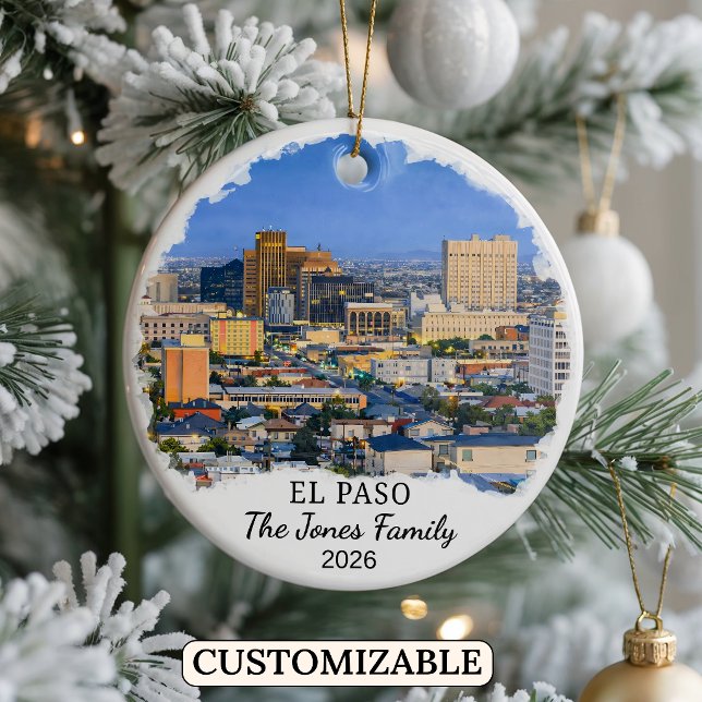 Enfeite Personalizado de El Paso, Texas Personaliz (Criador carregado)