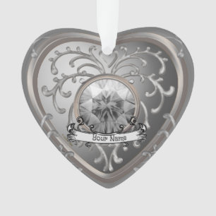 Enfeite personalizado de fada de Silvery Faux Jewe