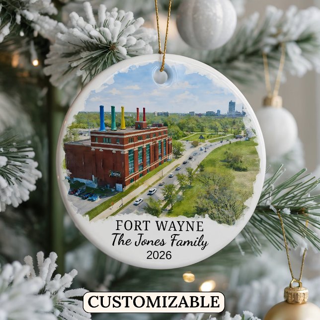 Enfeite Personalizado de Fort Wayne, Indiana Perso (Criador carregado)