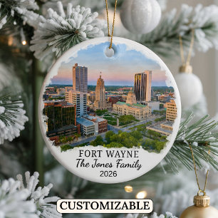 Enfeite Personalizado de Fort Wayne, Indiana Perso
