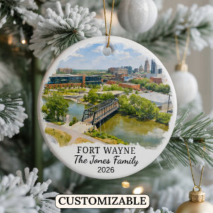 Enfeite Personalizado de Fort Wayne, Indiana Perso