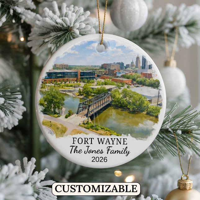 Enfeite Personalizado de Fort Wayne, Indiana Perso (Criador carregado)
