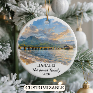 Enfeite Personalizado de Hanalei, Havaí Personaliz