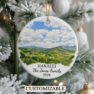 Enfeite Personalizado de Hanalei, Havaí Personaliz