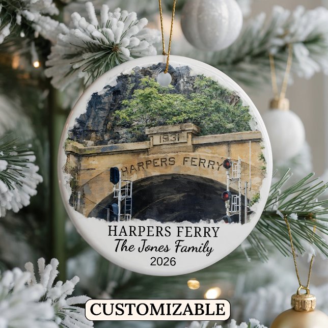 Enfeite Personalizado de Harpers Ferry, Virgínia O (Criador carregado)