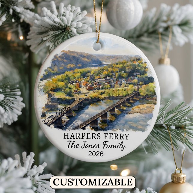 Enfeite Personalizado de Harpers Ferry, Virgínia O (Criador carregado)