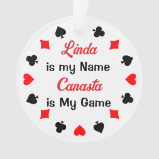 Enfeite Personalizado de Jogo de Cartas Canasta