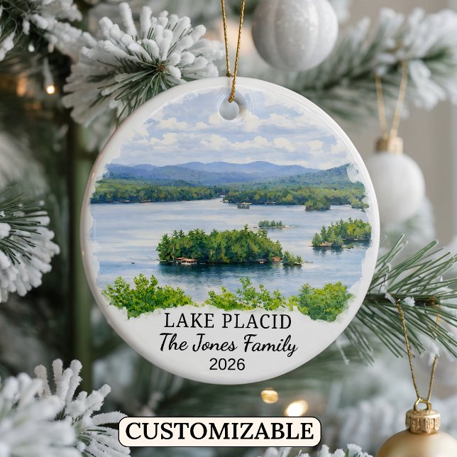 Enfeite Personalizado de Lake Placid, Nova York Pe (Criador carregado)