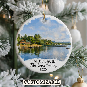 Enfeite Personalizado de Lake Placid, Nova York Pe