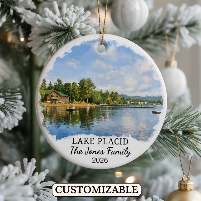 Enfeite Personalizado de Lake Placid, Nova York Pe (Criador carregado)