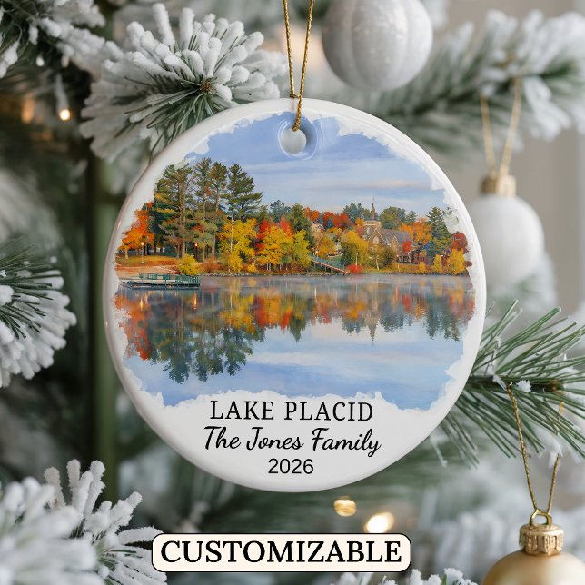 Enfeite Personalizado de Lake Placid, Nova York Pe (Criador carregado)