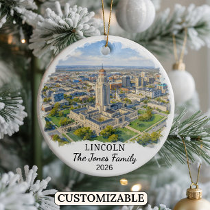 Enfeite Personalizado de Lincoln, Nebraska Persona