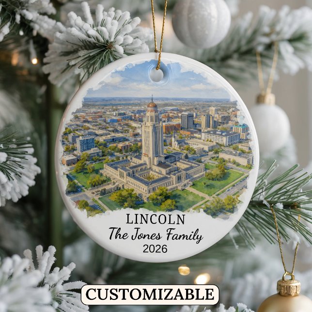 Enfeite Personalizado de Lincoln, Nebraska Persona (Criador carregado)