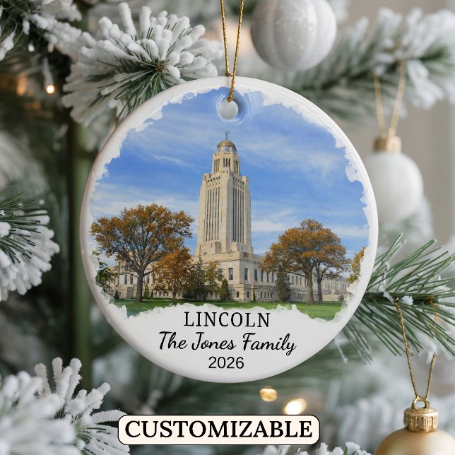 Enfeite Personalizado de Lincoln, Nebraska Persona (Criador carregado)
