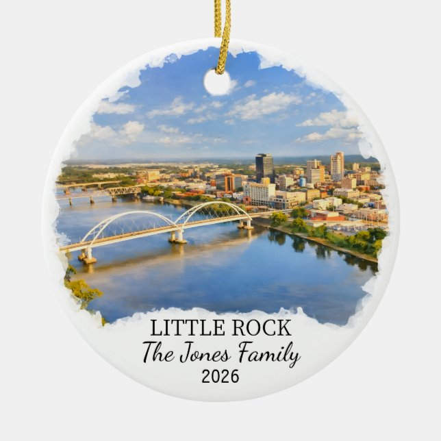 Enfeite Personalizado de Little Rock, Arkansas Cus (Frente)