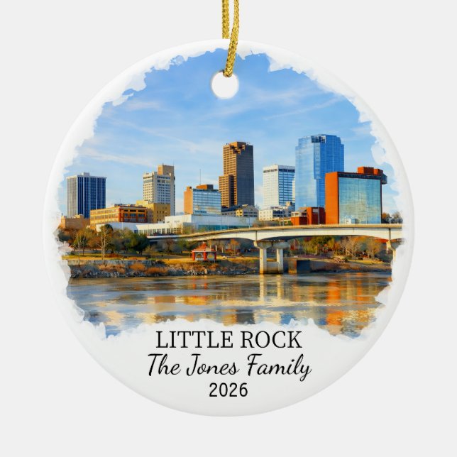 Enfeite Personalizado de Little Rock, Arkansas Cus (Frente)