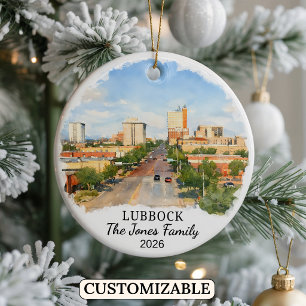 Enfeite Personalizado de Lubbock, Texas Personaliz