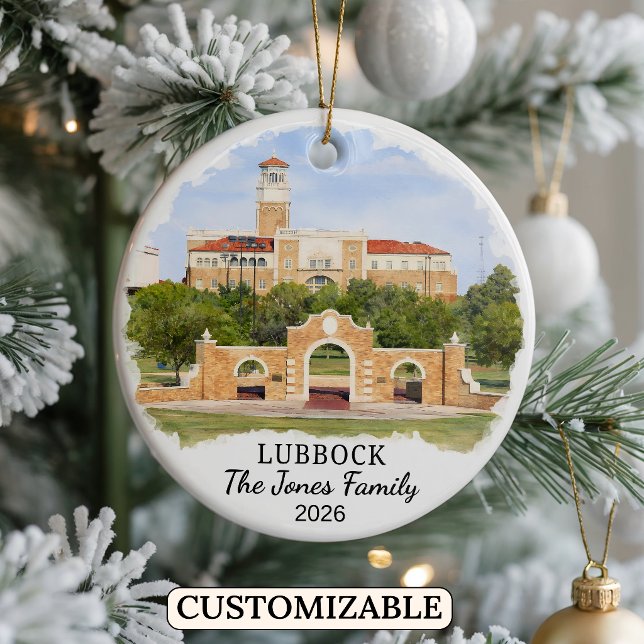 Enfeite Personalizado de Lubbock, Texas Personaliz (Criador carregado)