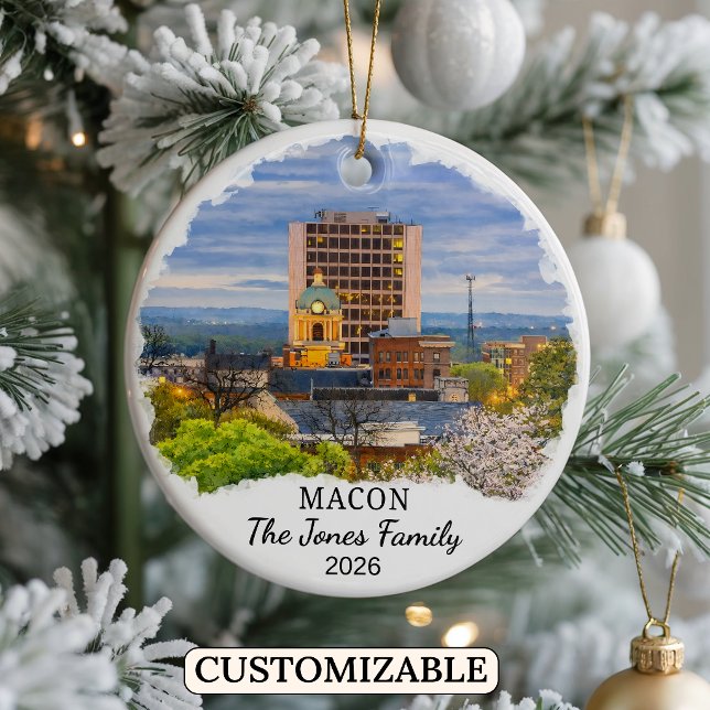 Enfeite Personalizado de Macon, Geórgia Personaliz (Criador carregado)