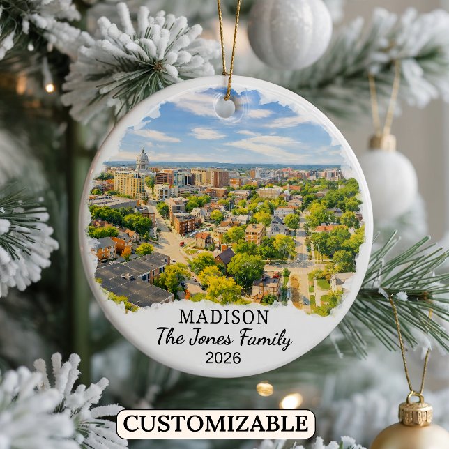 Enfeite Personalizado de Madison, Wisconsin Person (Criador carregado)