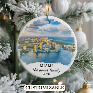 Enfeite Personalizado de Miami, Flórida Personaliz