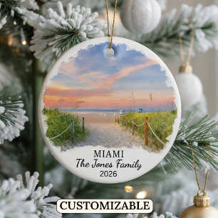 Enfeite Personalizado de Miami, Flórida Personaliz