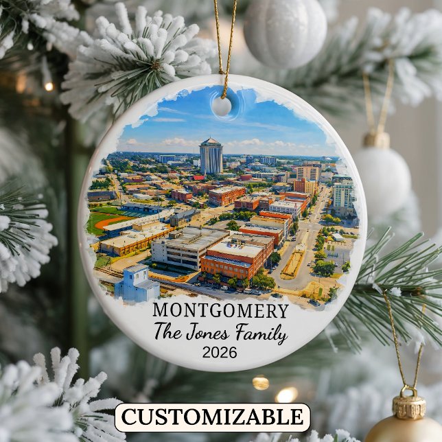 Enfeite Personalizado de Montgomery, Alabama Perso (Criador carregado)