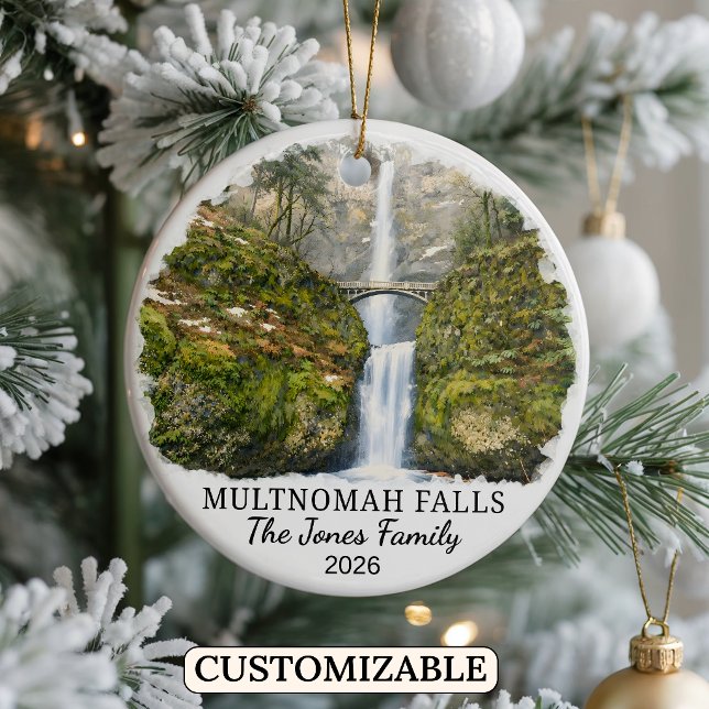 Enfeite Personalizado de Multnomah Falls, Oregon (Criador carregado)
