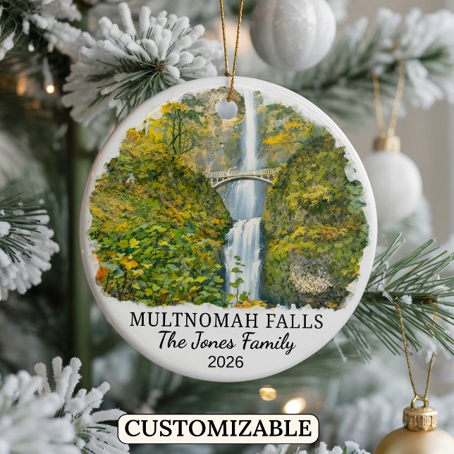 Enfeite Personalizado de Multnomah Falls, Oregon (Criador carregado)