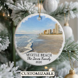 Enfeite Personalizado de Myrtle Beach, Carolina do<br><div class="desc">Um Enfeite de Lembrança de Viagem Personalizado projetado para celebrar sua viagem inesquecível. Quer você tenha ido a trabalho,  desfrutado de uma escapada romântica ou participado de um programa de intercâmbio escolar,  este enfeite comemora um momento especial que você sempre irá guardar e querer lembrar por anos.</div>