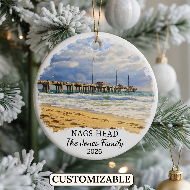Enfeite Personalizado de Nags Head, Carolina do No (Criador carregado)