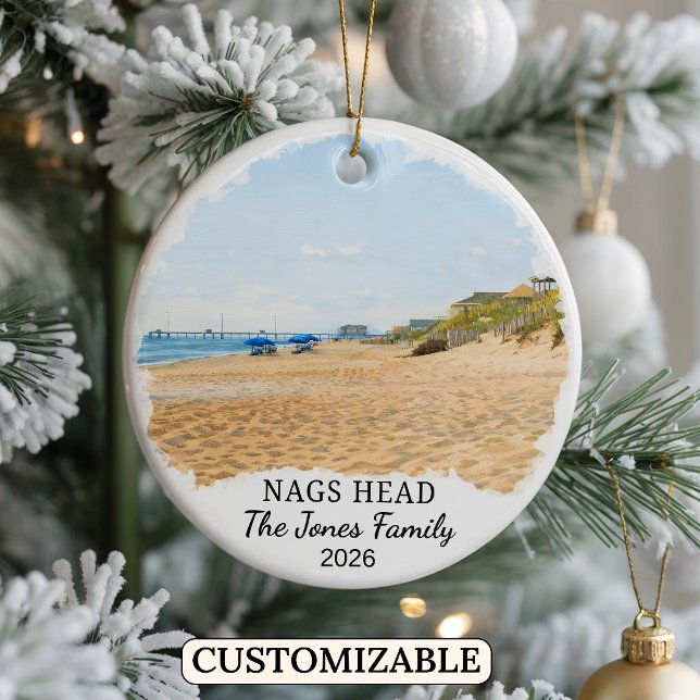 Enfeite Personalizado de Nags Head, Carolina do No (Criador carregado)