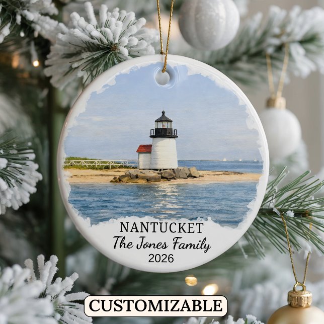 Enfeite Personalizado de Nantucket, Massachusetts (Criador carregado)