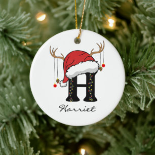 Enfeite Personalizado de Natal com Alfabeto de Pap