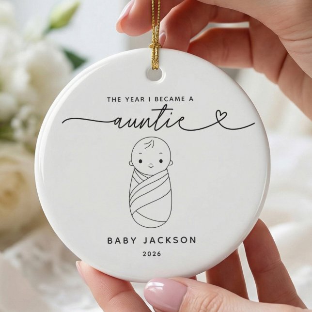 Enfeite Personalizado de Natal para Nova Tia de Be (Criador carregado)