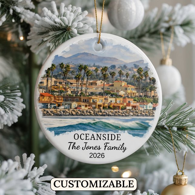Enfeite Personalizado de Oceanside, Califórnia Per (Criador carregado)