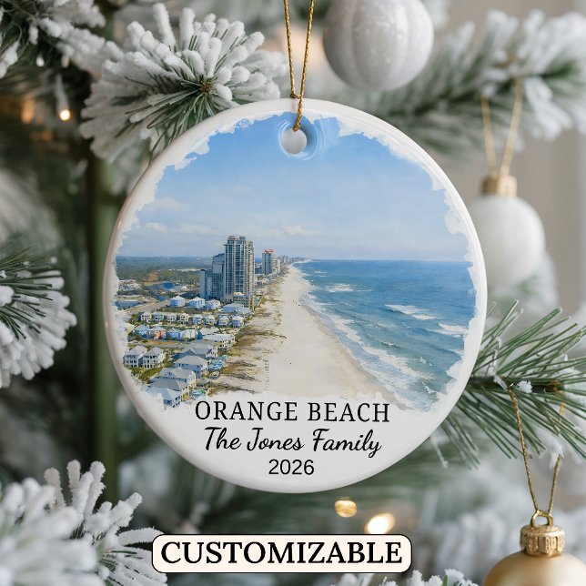 Enfeite Personalizado de Orange Beach, Alabama Per (Criador carregado)
